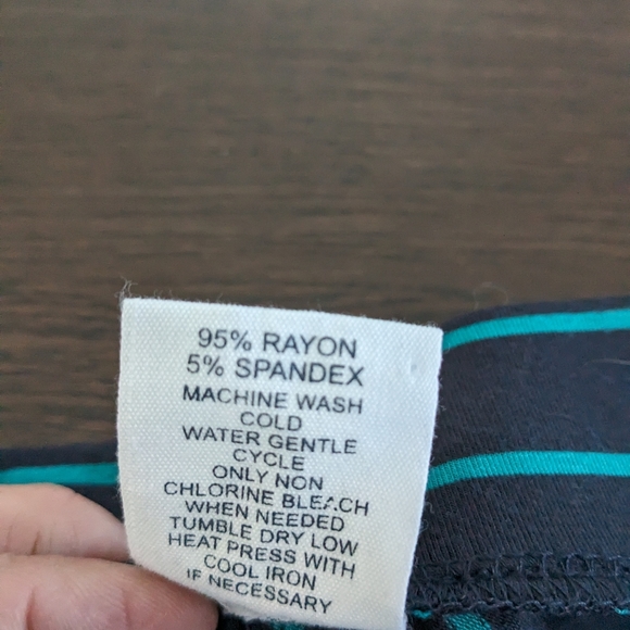 A line skirt on dark blue and aqua - Picture 6 of 6